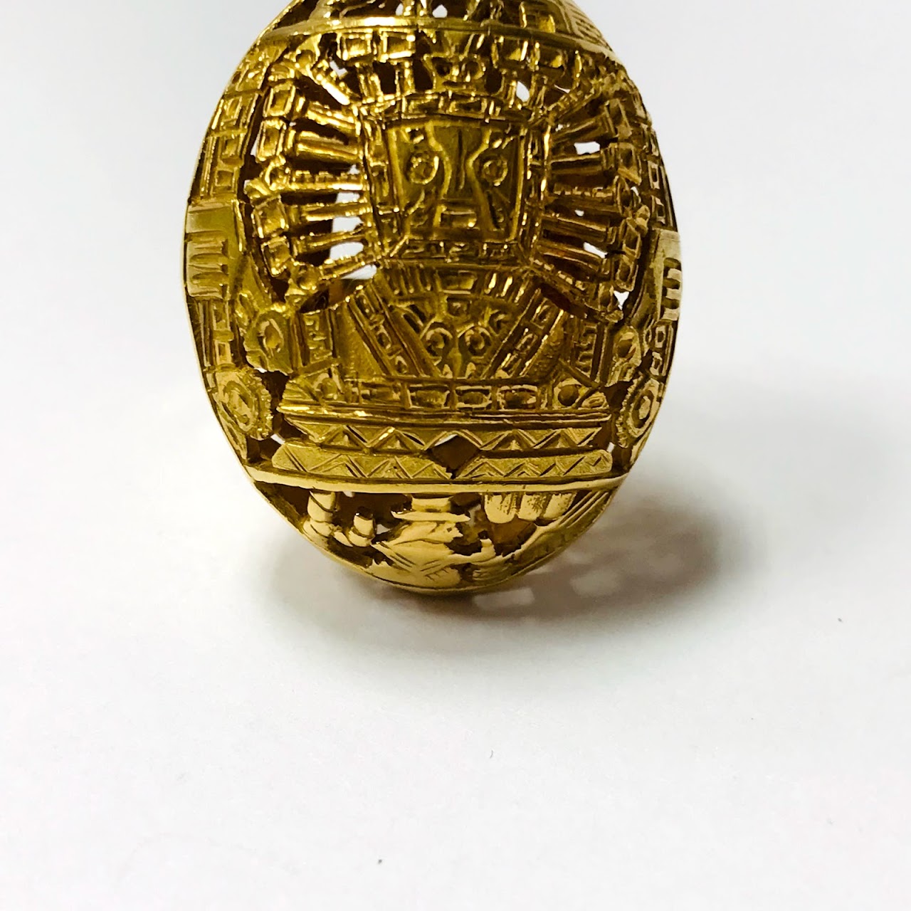 18K Gold Inti Incan Sun God Ring