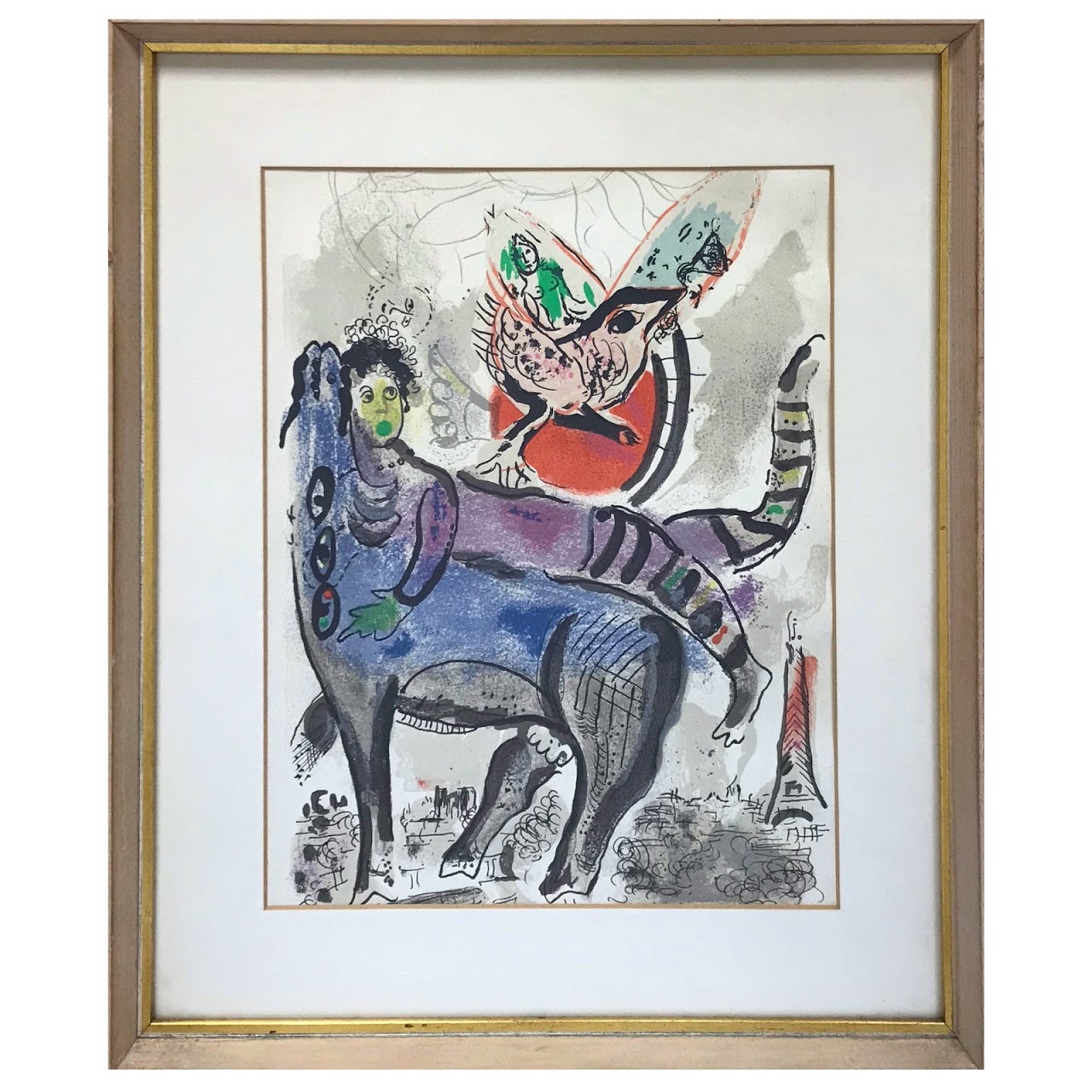 Marc Chagall 'The Blue Cow' Lithograph Plate