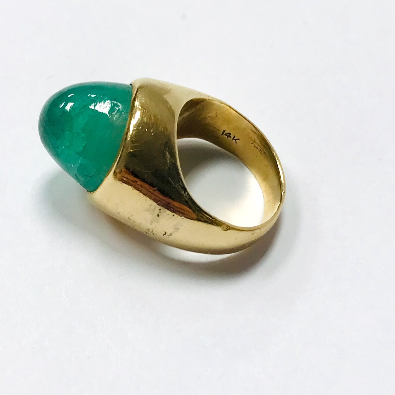 14K Gold & Green Quartz Ring