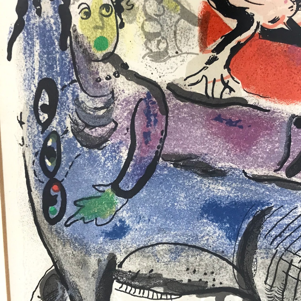 Marc Chagall 'The Blue Cow' Lithograph Plate