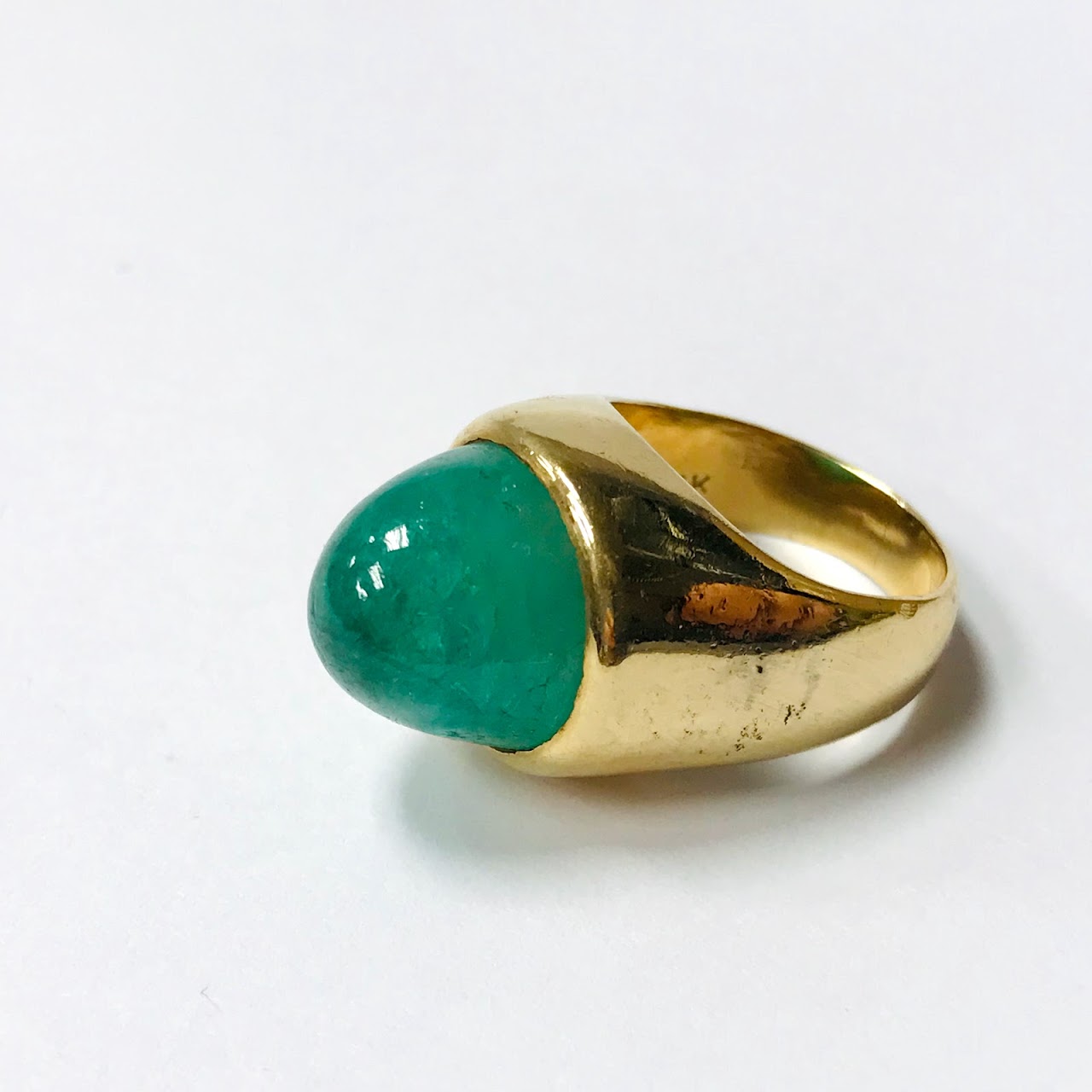 14K Gold & Green Quartz Ring