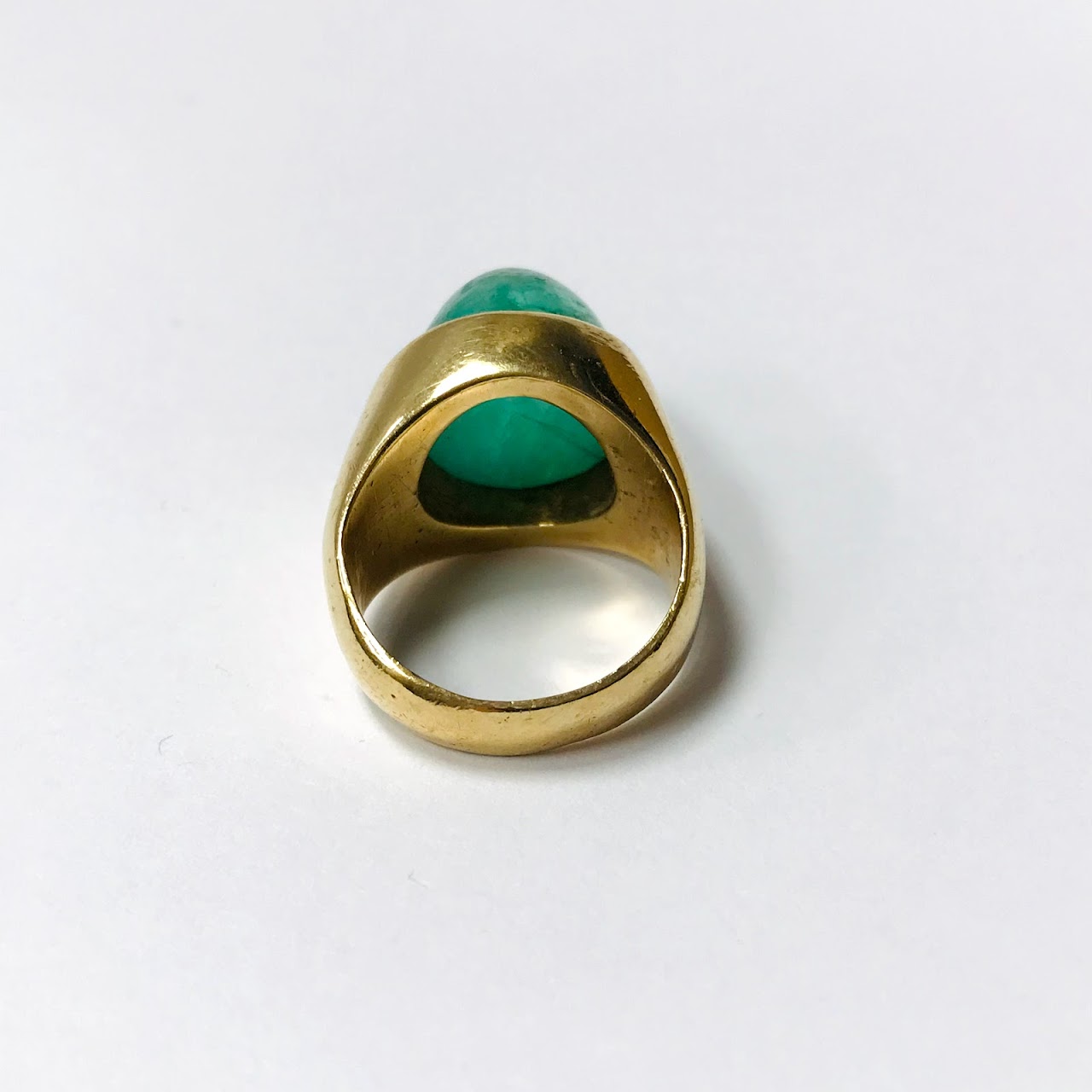 14K Gold & Green Quartz Ring