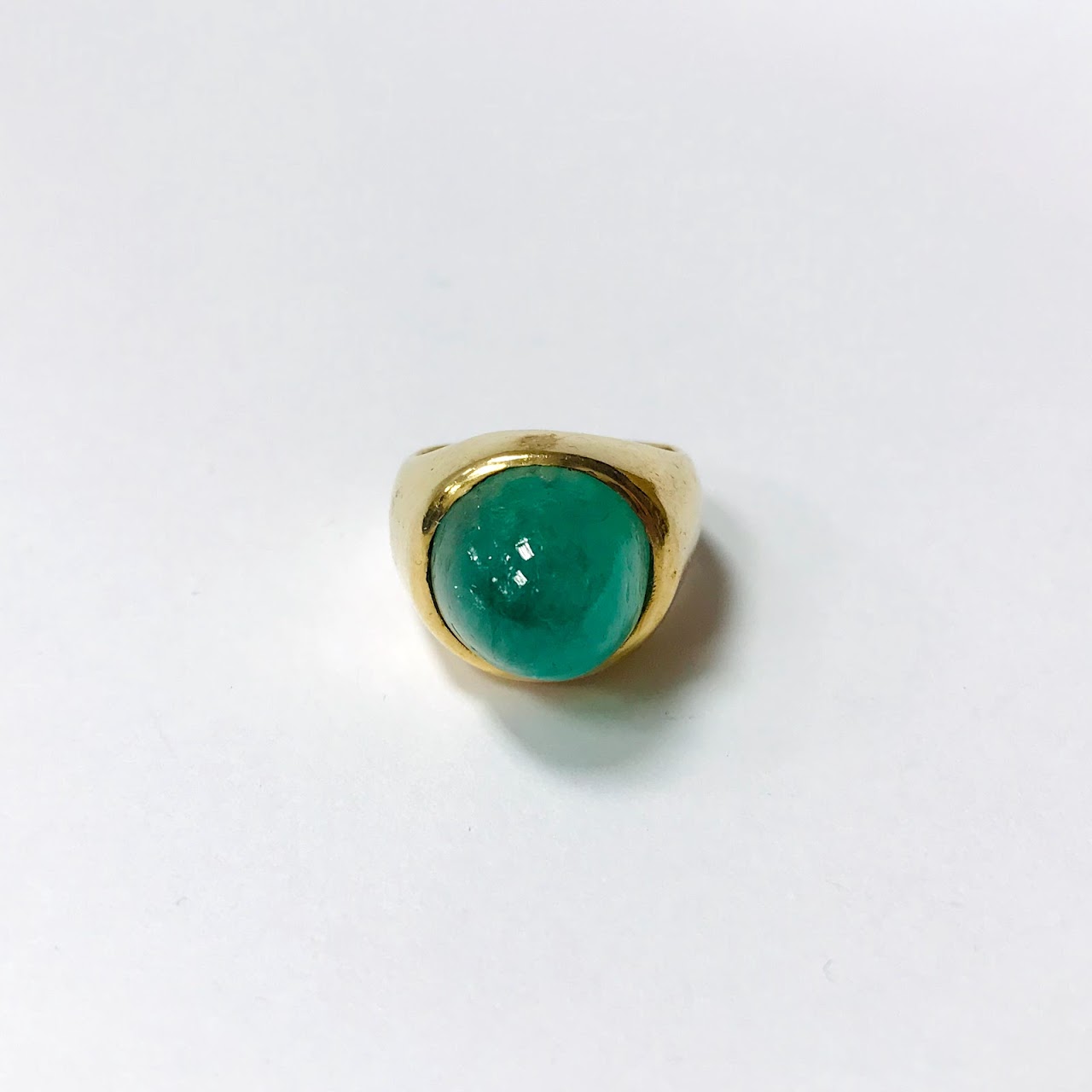 14K Gold & Green Quartz Ring