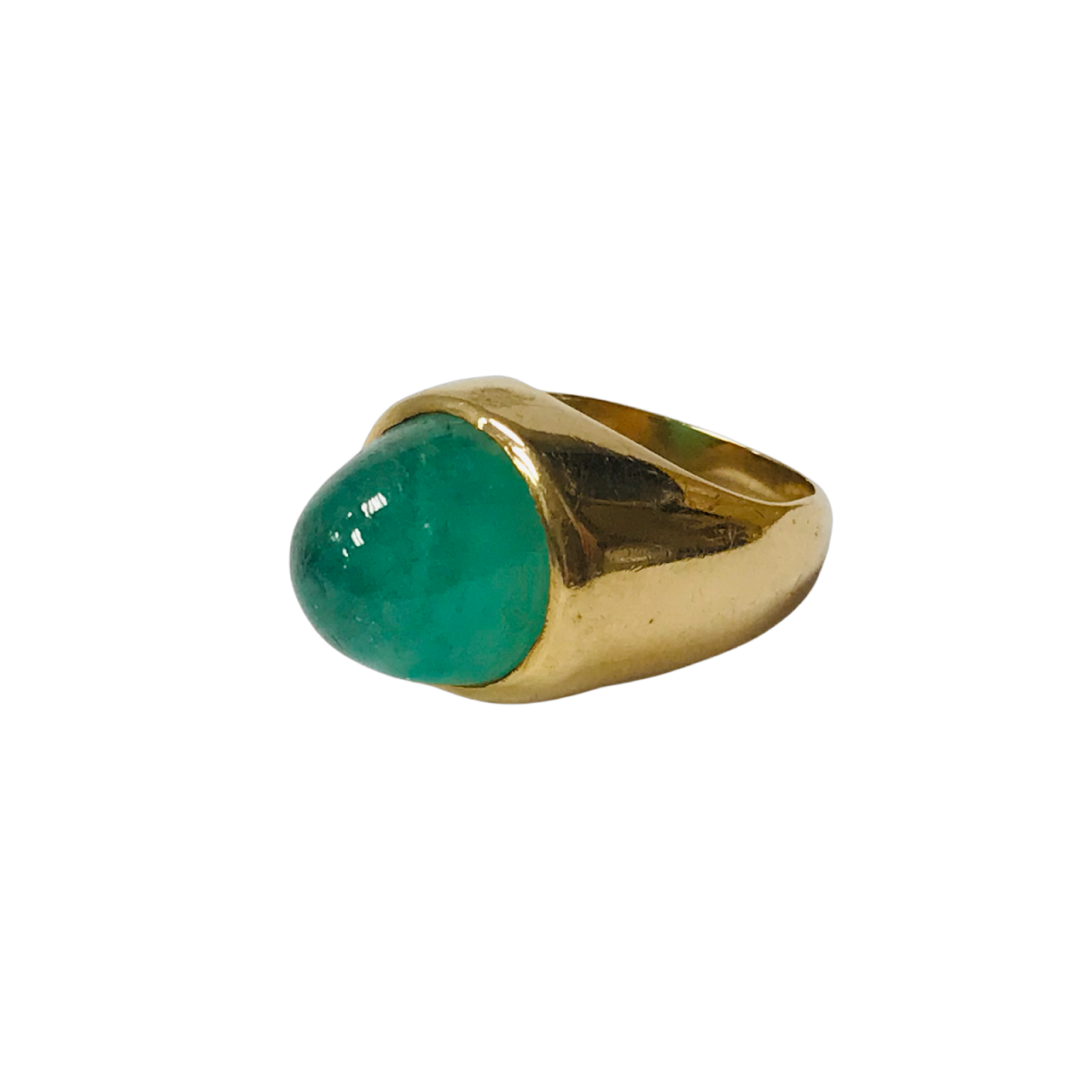 14K Gold & Green Quartz Ring