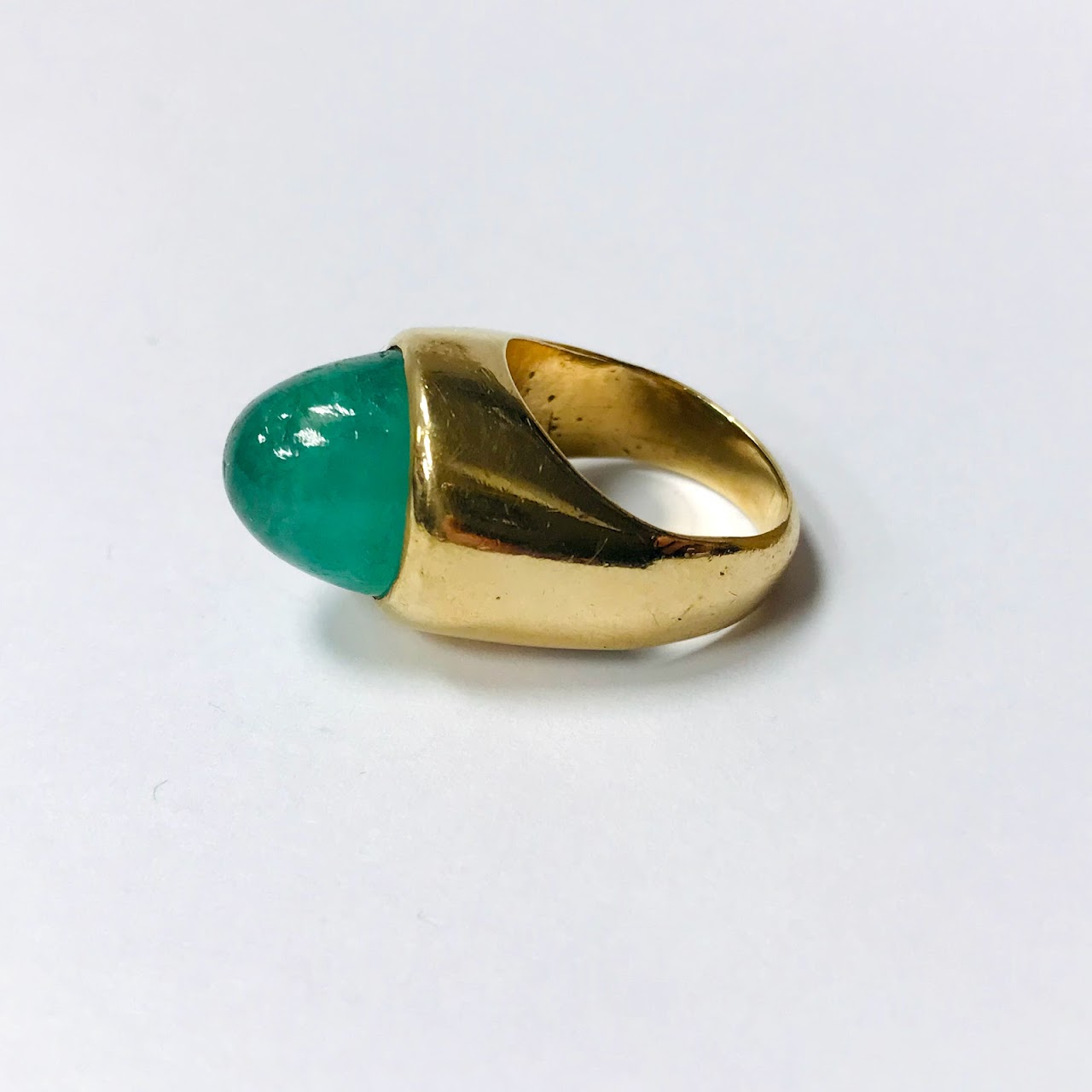 14K Gold & Green Quartz Ring