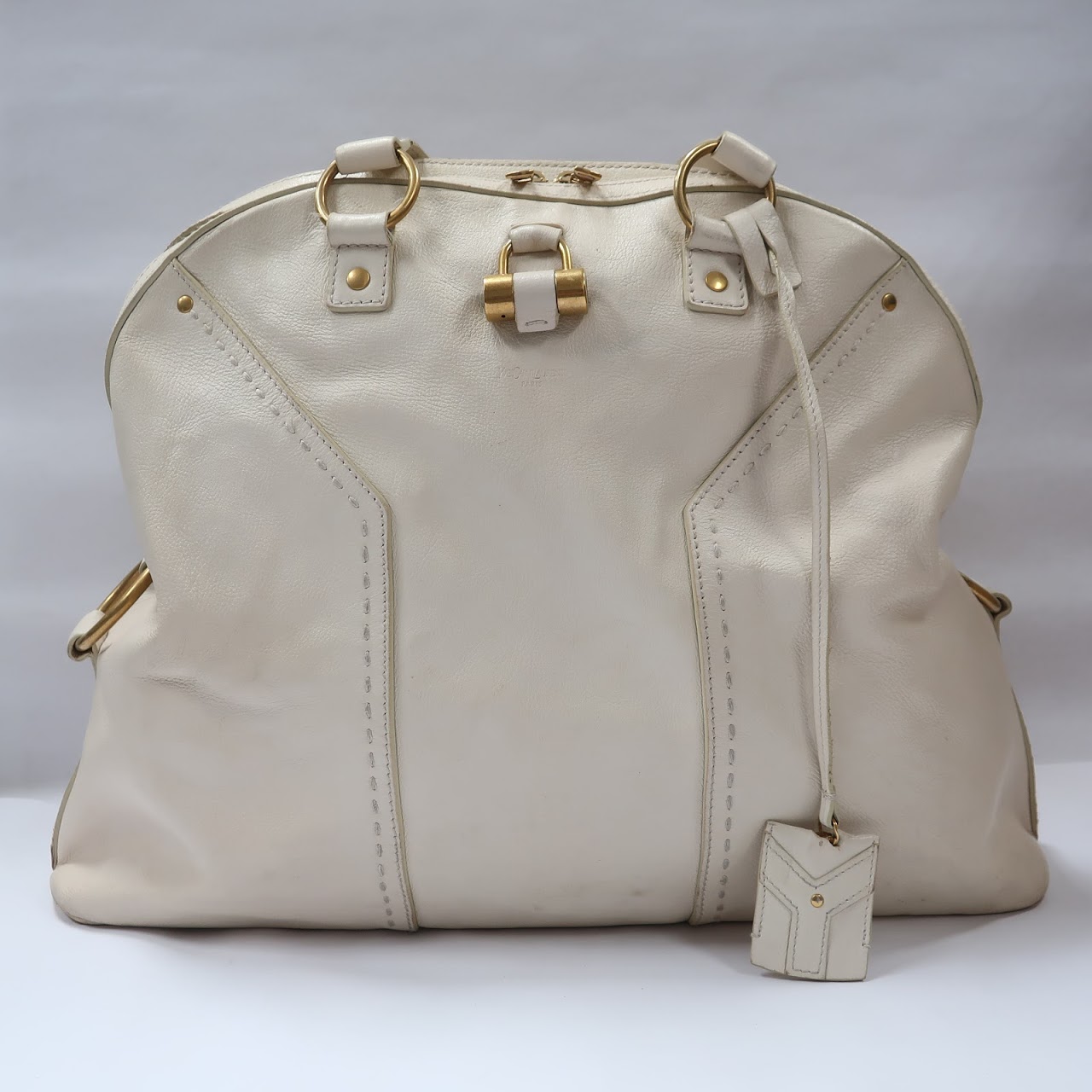 Yves Saint Laurent White Muse Handbag