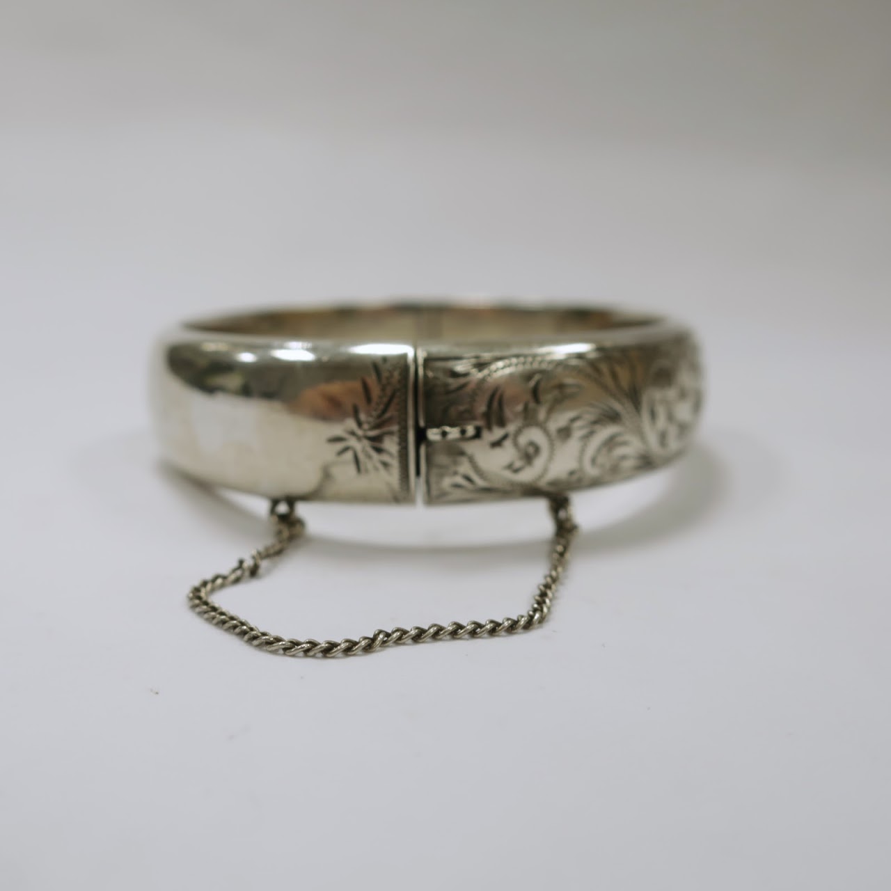 Sterling SIlver Engraved Bangle