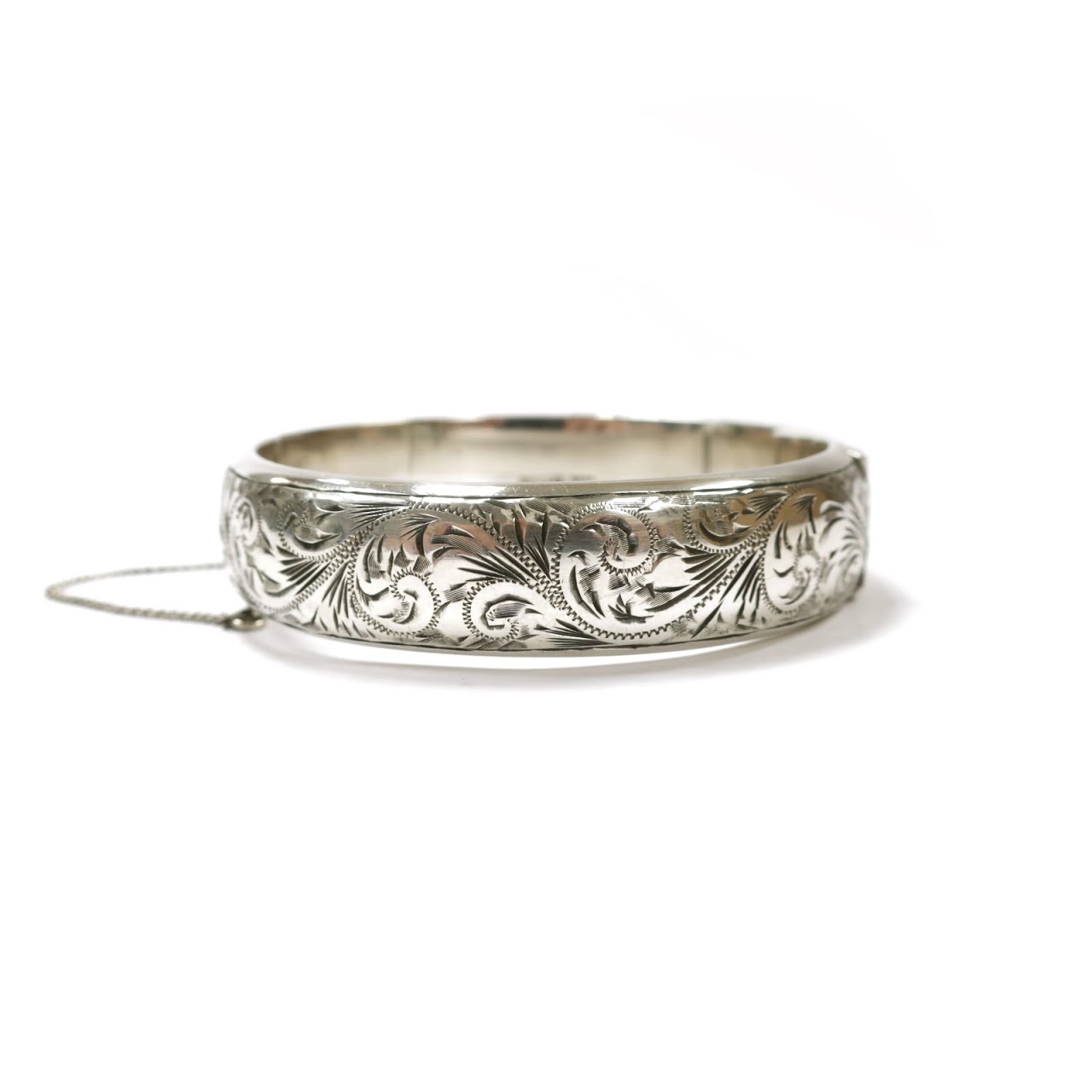 Sterling SIlver Engraved Bangle