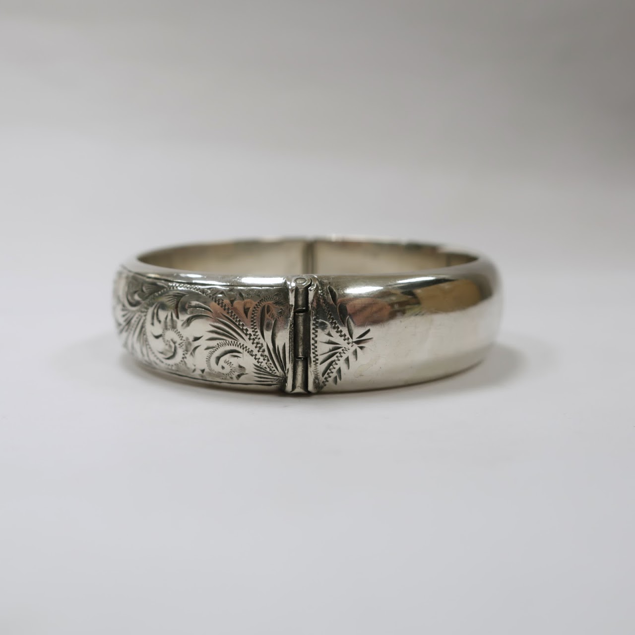 Sterling SIlver Engraved Bangle