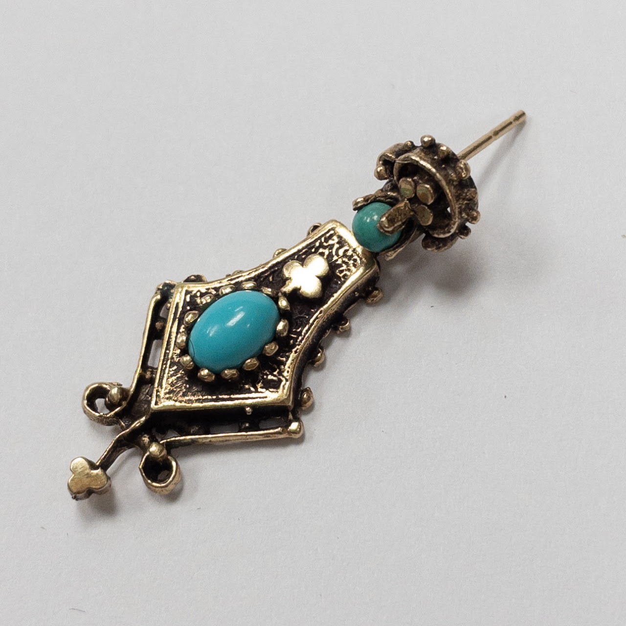 14K Gold & Turquoise Earrings