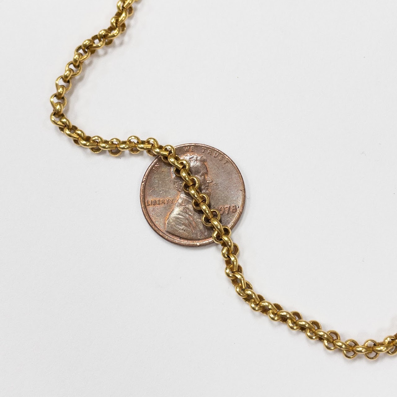 18K Gold Cable Chain Necklace