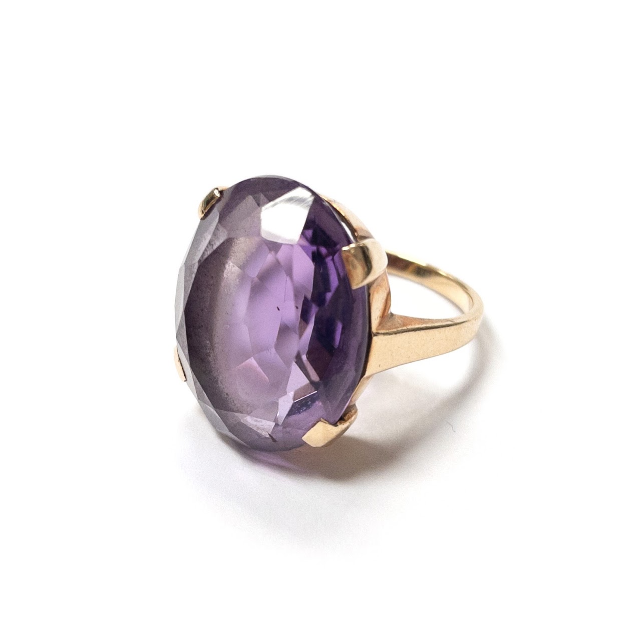 14K Gold & Amethyst Ring