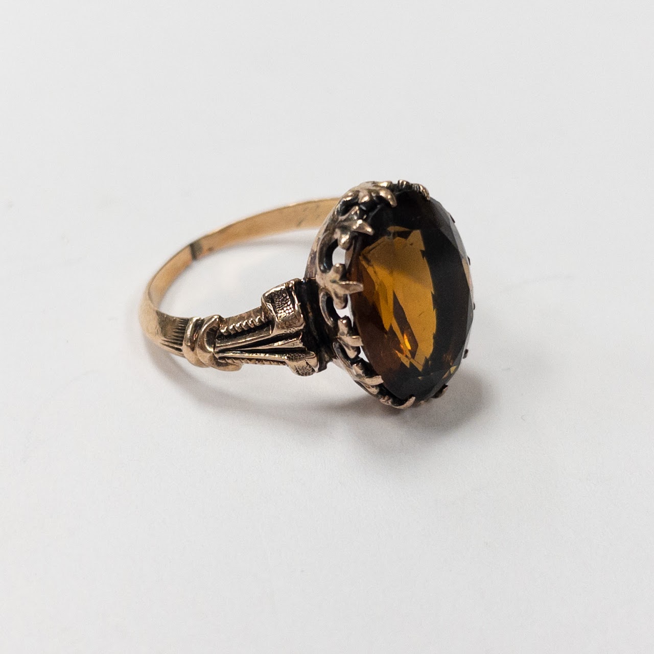 14K Gold & Brown Tourmaline Ring