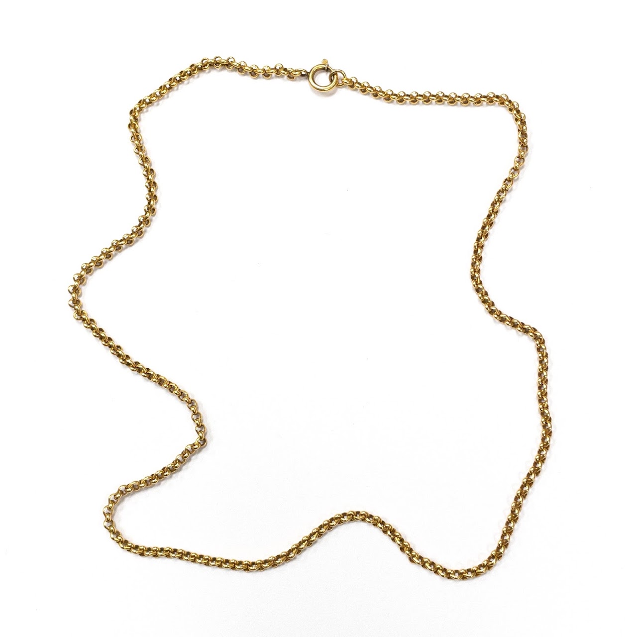 18K Gold Cable Chain Necklace