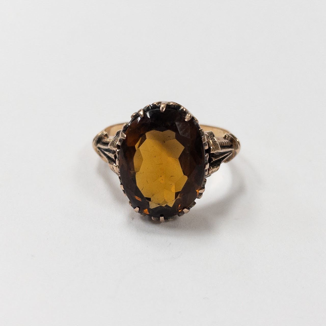 14K Gold & Brown Tourmaline Ring