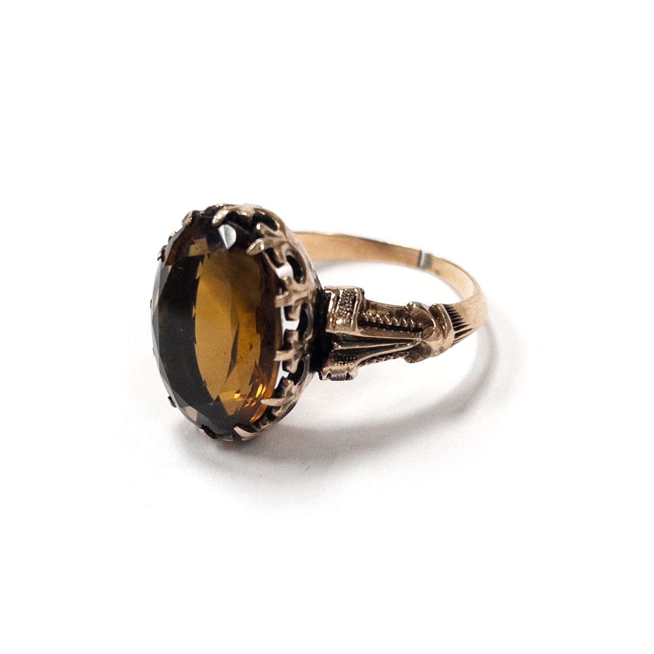 14K Gold & Brown Tourmaline Ring