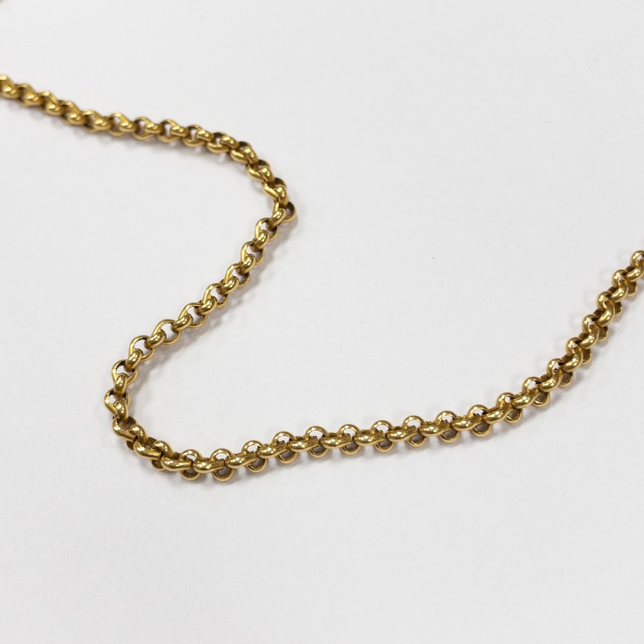 18K Gold Cable Chain Necklace