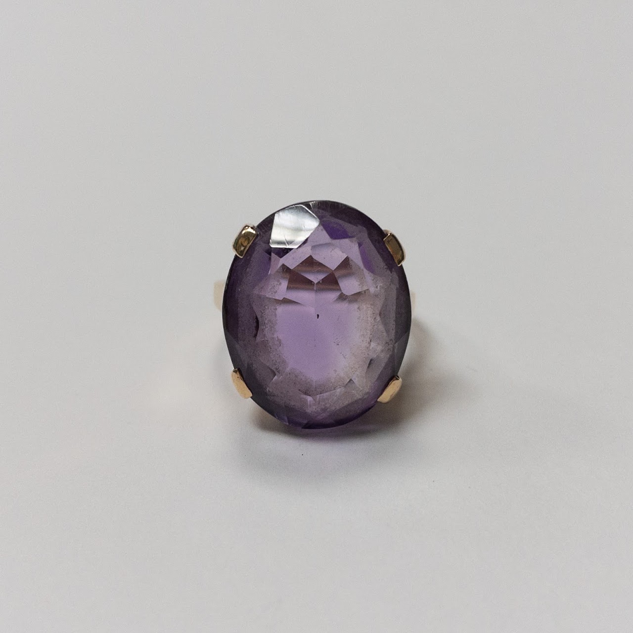 14K Gold & Amethyst Ring