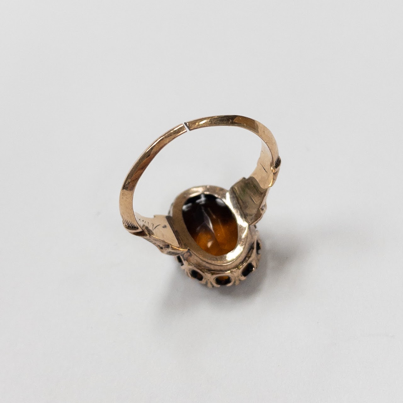 14K Gold & Brown Tourmaline Ring