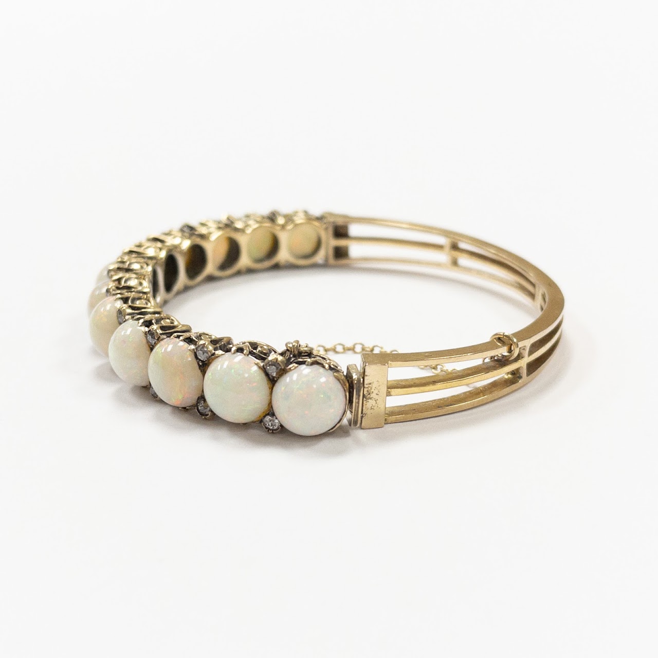 18K Gold, Opal & Diamond Bracelet