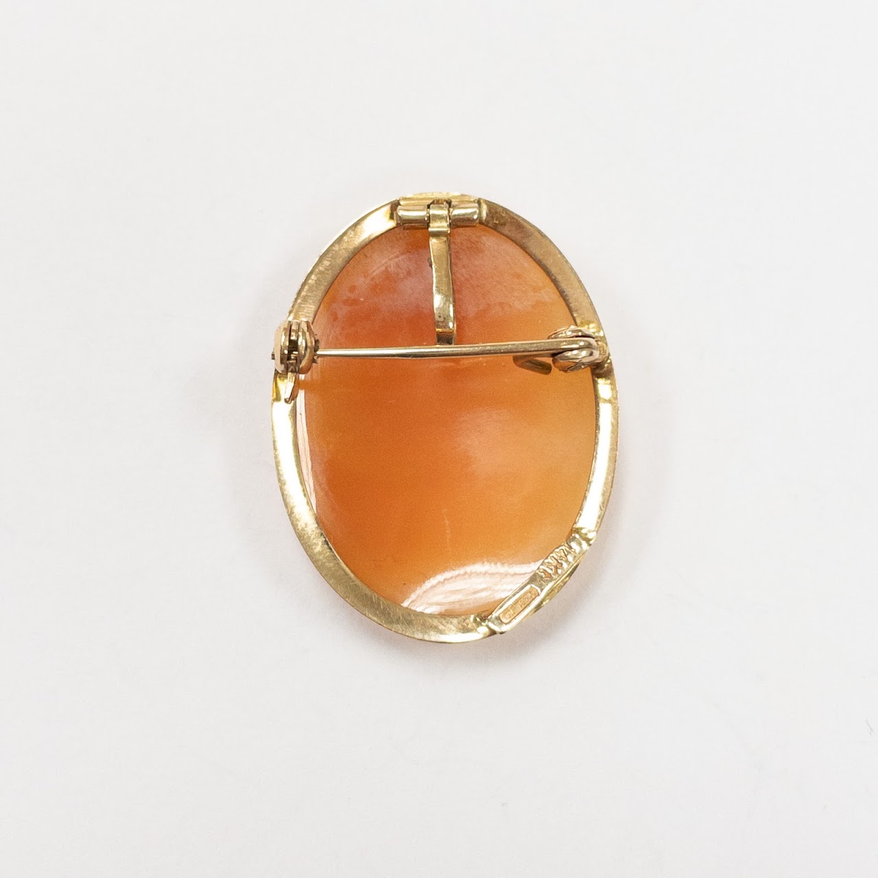 14K  Gold Cameo Brooch