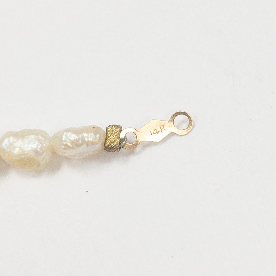 14K Gold Seed Pearl Bracelet