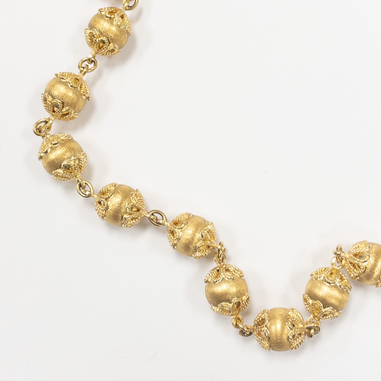 18K Gold Bead Necklace