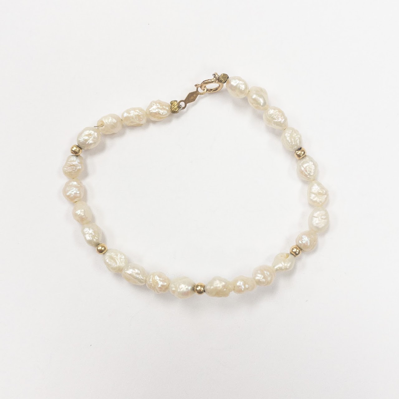 14K Gold Seed Pearl Bracelet