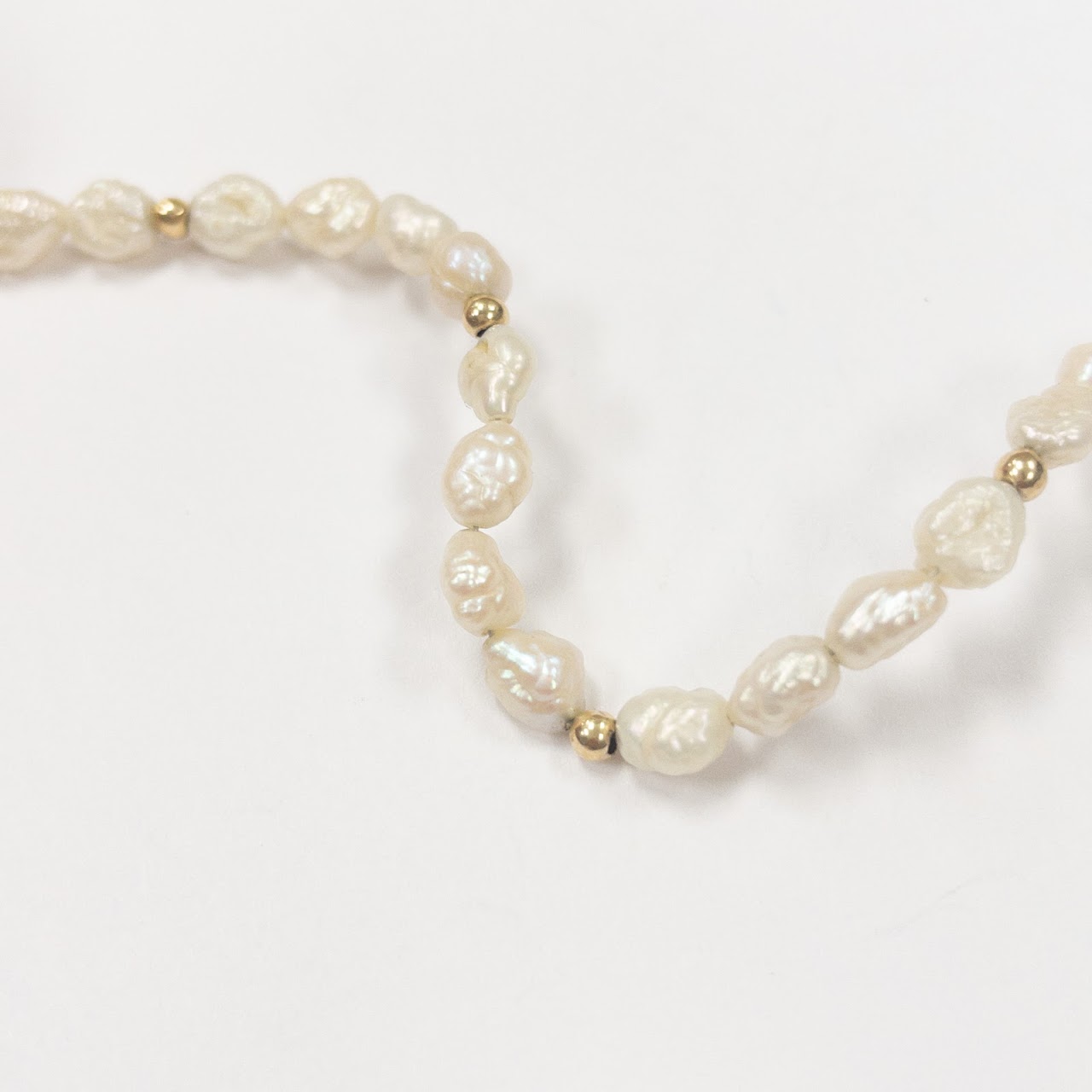 14K Gold Seed Pearl Bracelet