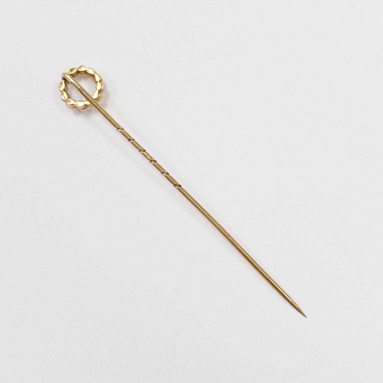 14K Gold & Pearl Stick Pin