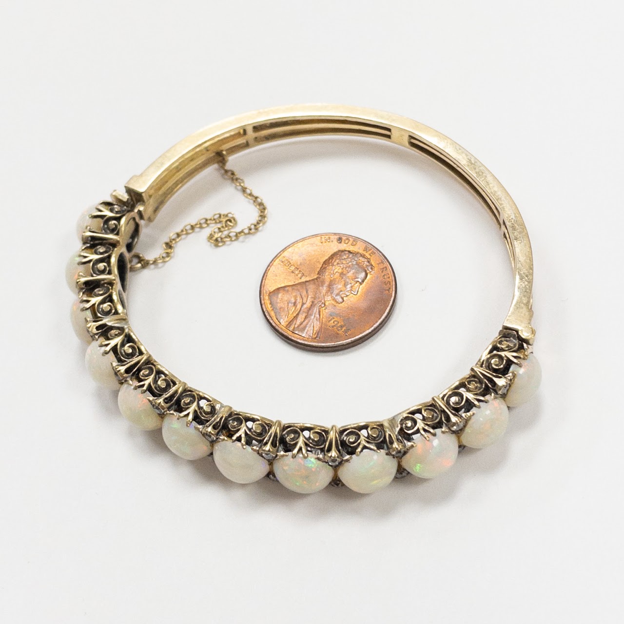 18K Gold, Opal & Diamond Bracelet