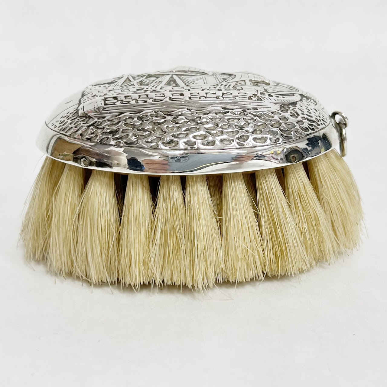 Dutch 833 Silver Antique Boar Bristle Brush