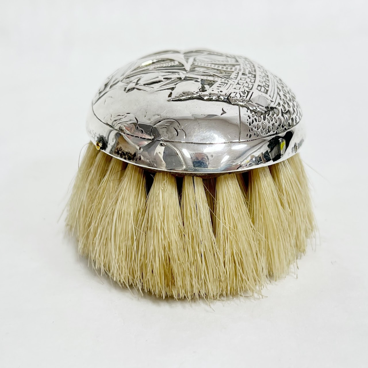 Dutch 833 Silver Antique Boar Bristle Brush