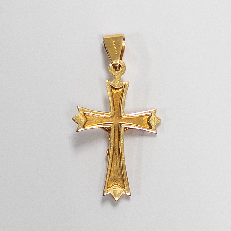 14K Gold Crucifix Pendant