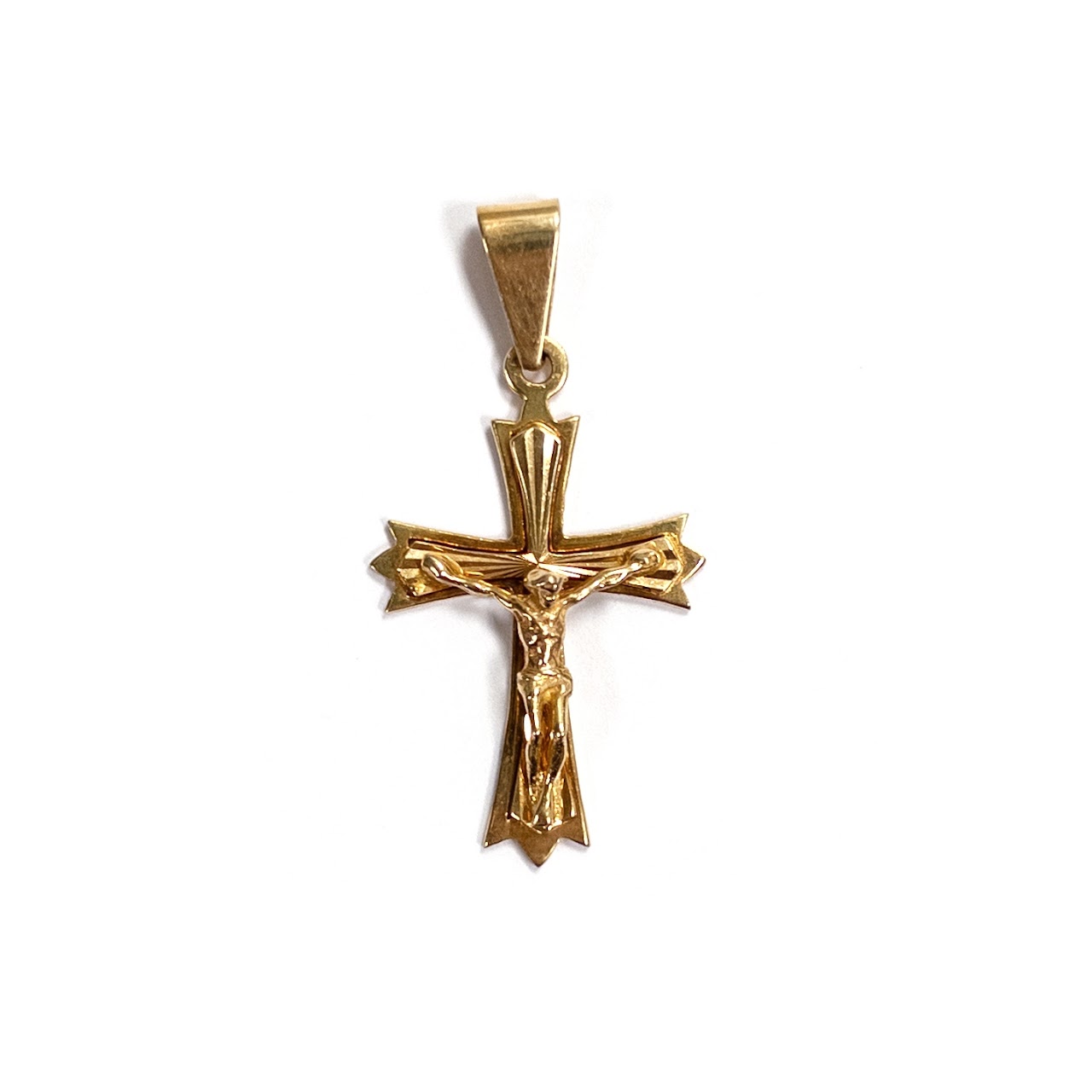 14K Gold Crucifix Pendant