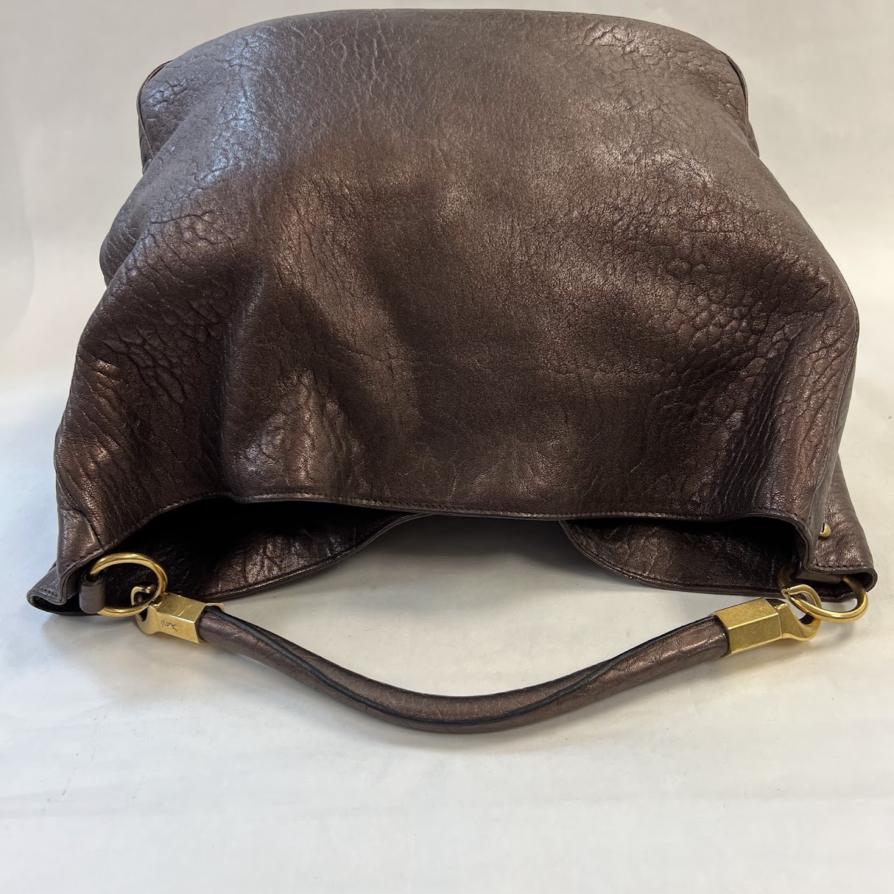 Yves Saint Laurent Roady Textured Leather Hobo Bag