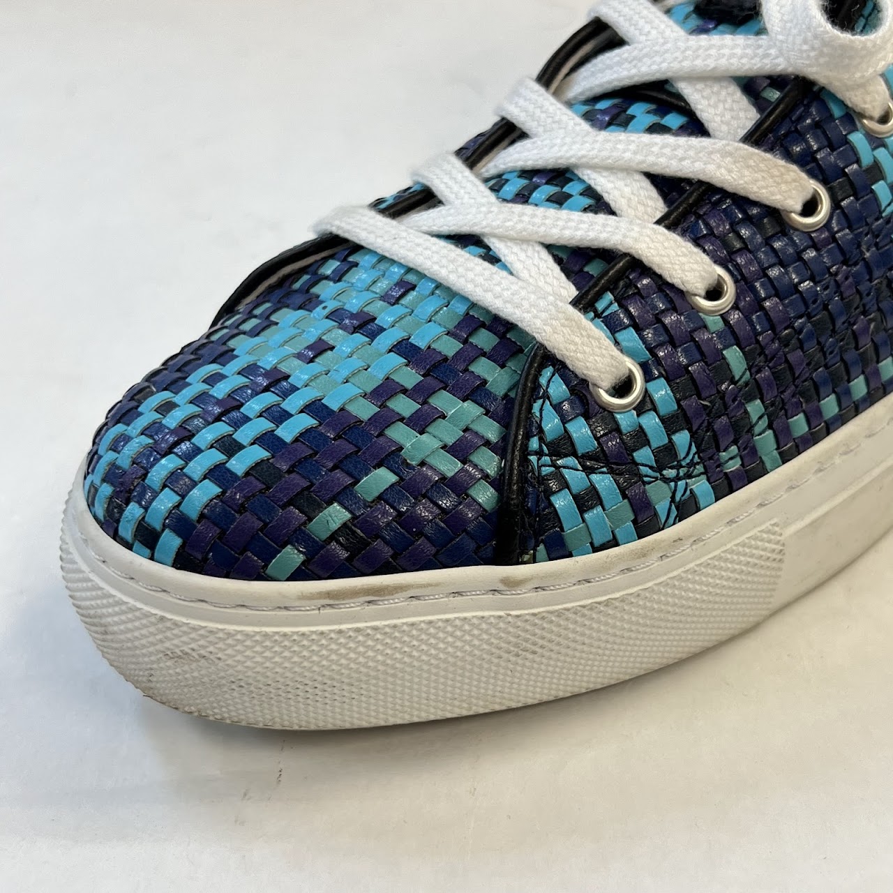 Paul Smith Woven Leather High Top Sneakers