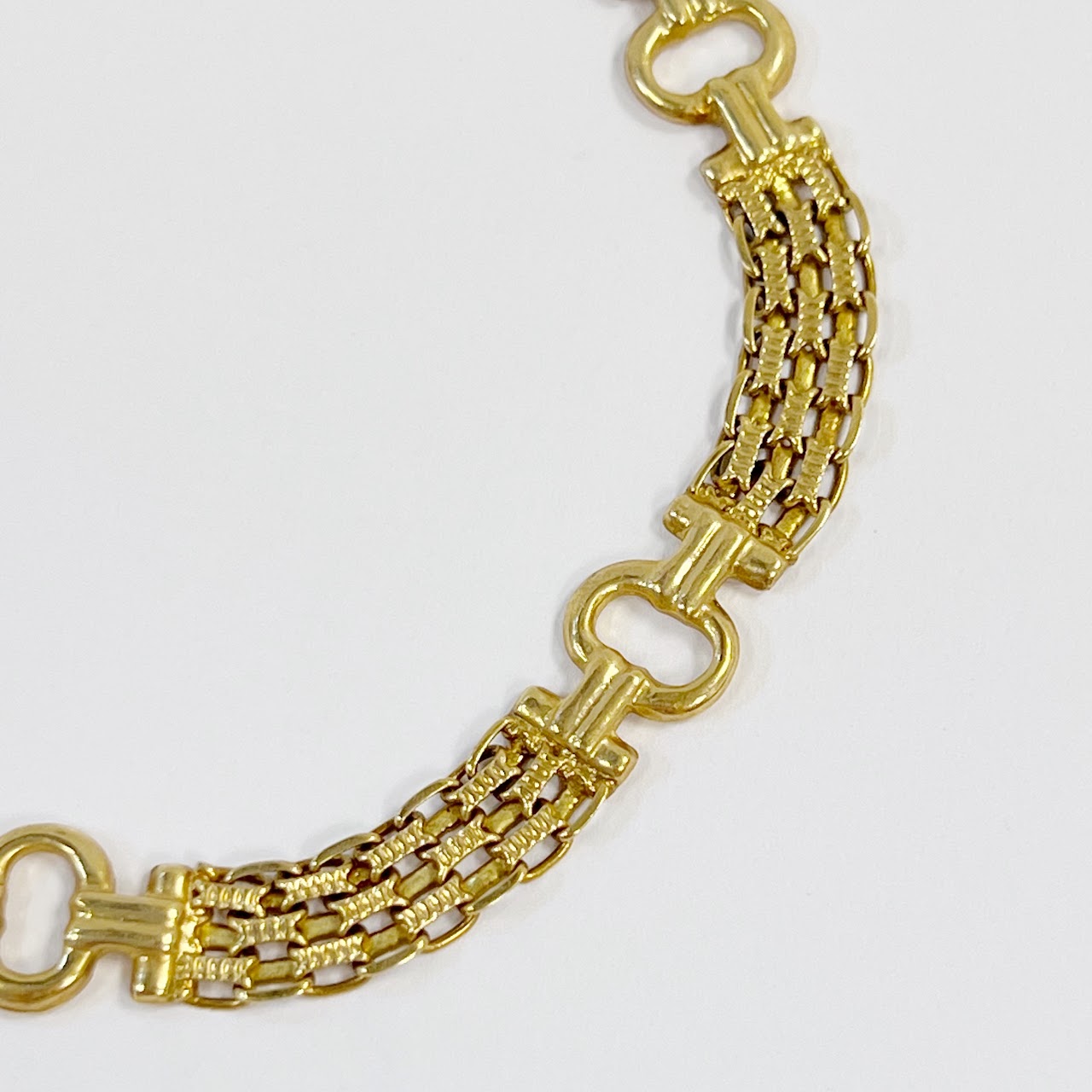 14K Gold Interconnected Chain Bracelet