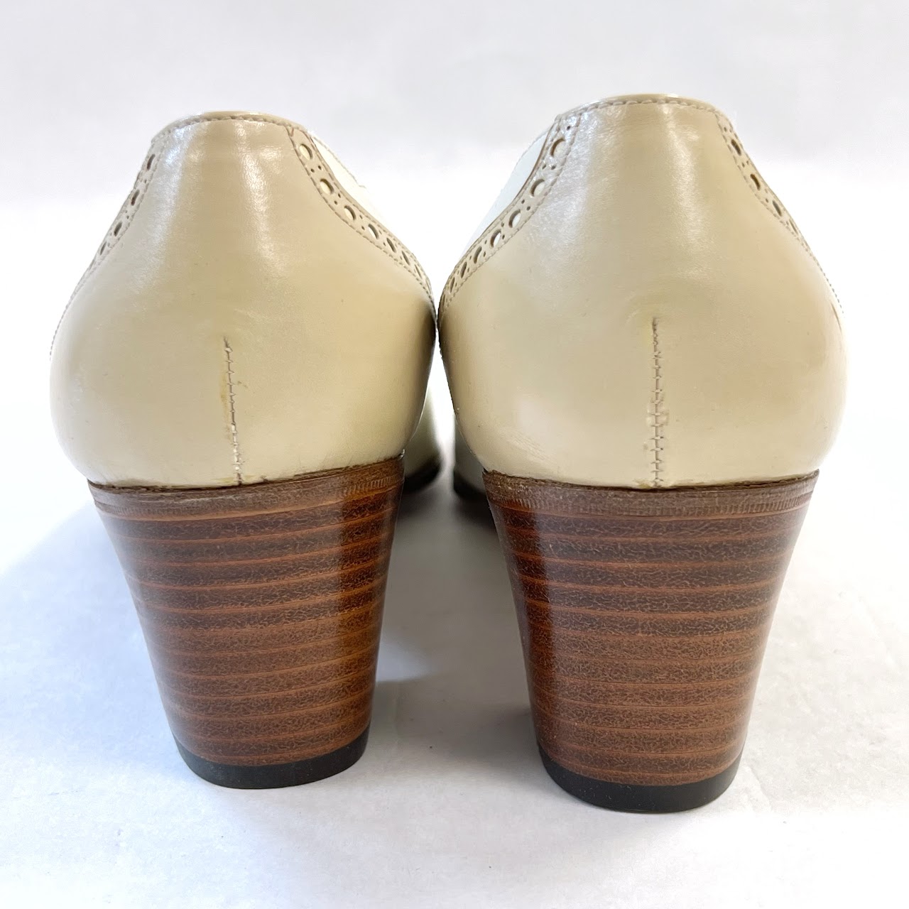 Neiman-Marcus Vintage Oxford Cap Toe Pumps