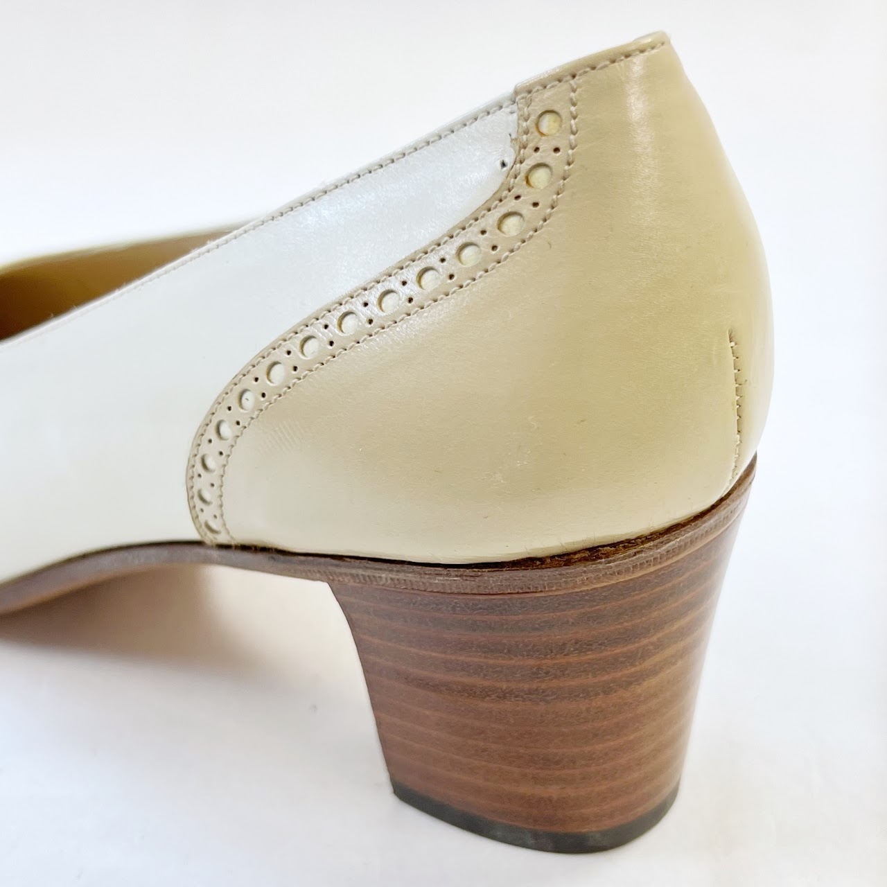 Neiman-Marcus Vintage Oxford Cap Toe Pumps