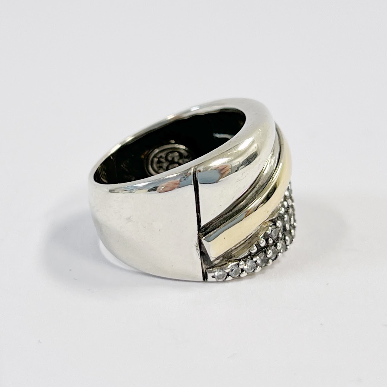 14K Gold and Sterling Silver Mixed Metal Ring