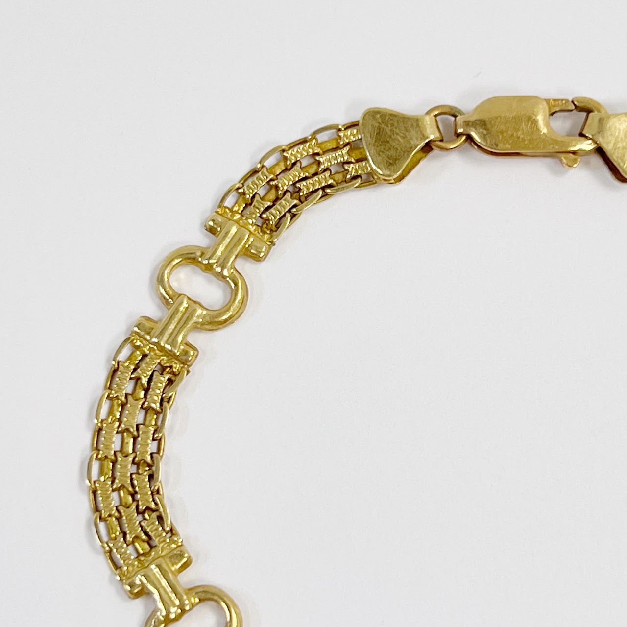 14K Gold Interconnected Chain Bracelet