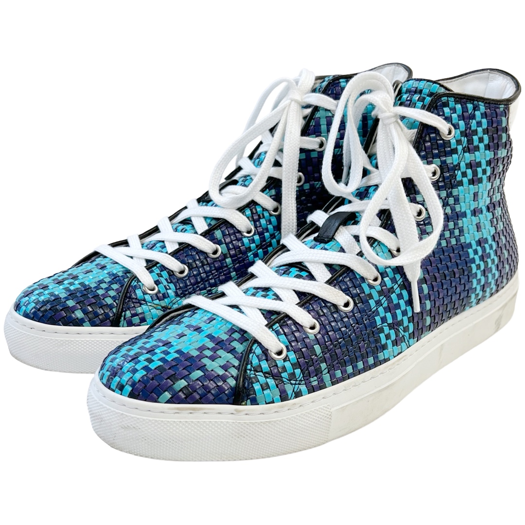 Paul Smith Woven Leather High Top Sneakers