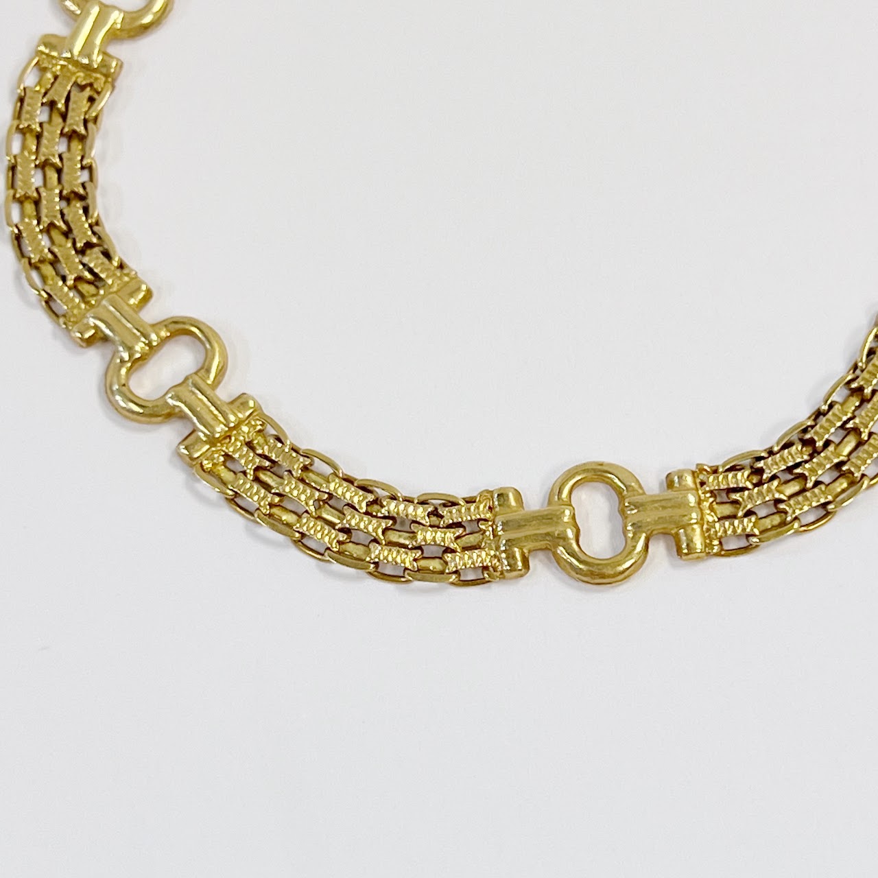 14K Gold Interconnected Chain Bracelet