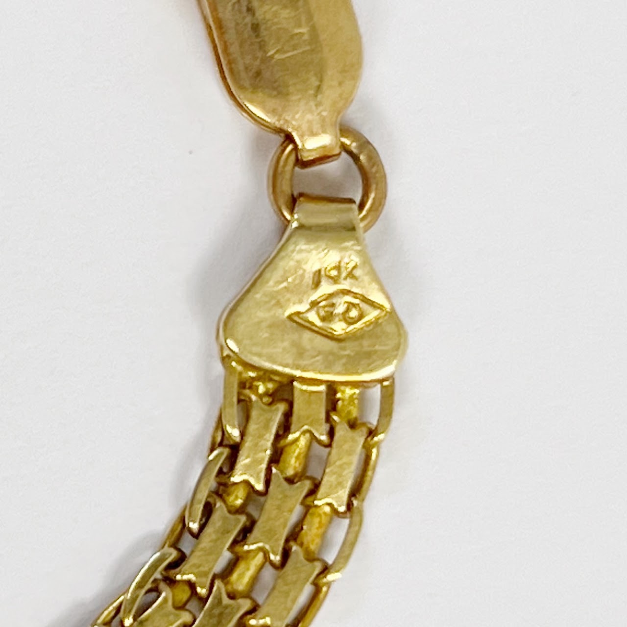 14K Gold Interconnected Chain Bracelet