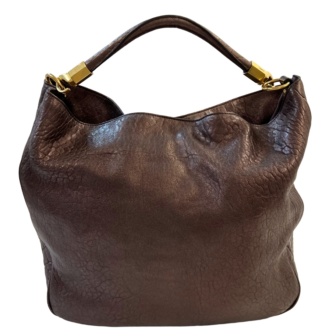 Yves Saint Laurent Roady Textured Leather Hobo Bag