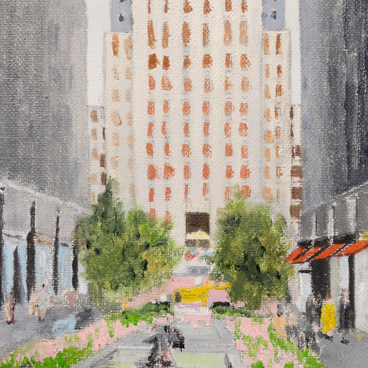 Alberto Casais 'Rockefeller Center in Bloom' Oil Painting