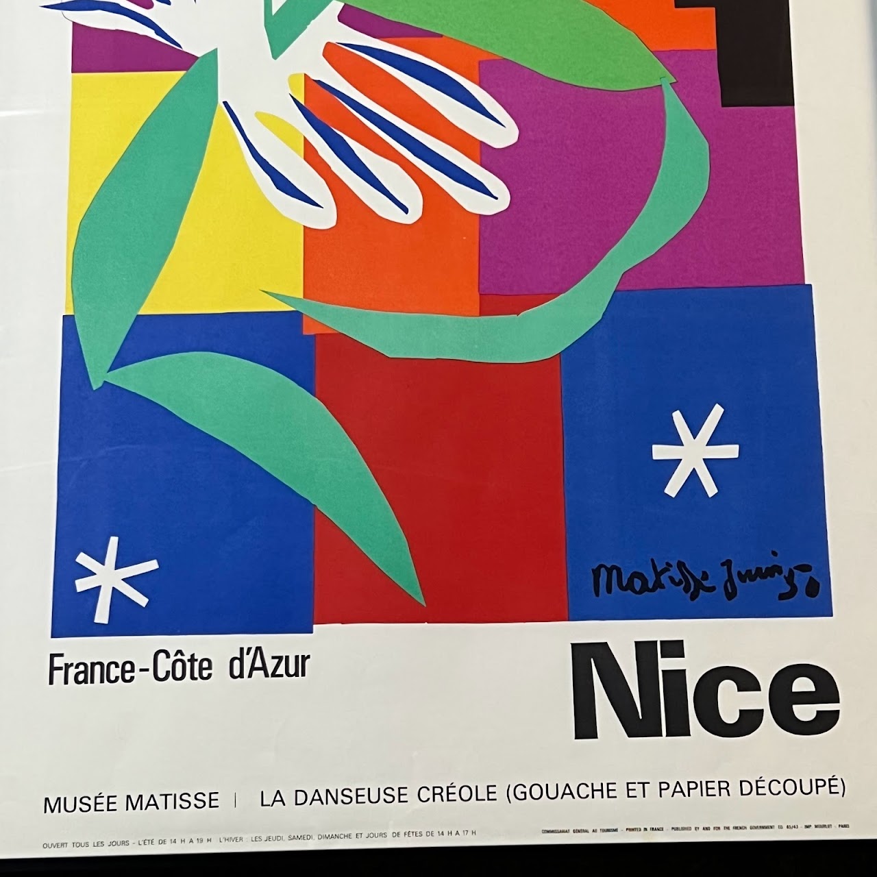 Henri Matisse 'Côte d'Azur Musee Matisee'  1965 French Tourism Lithograph