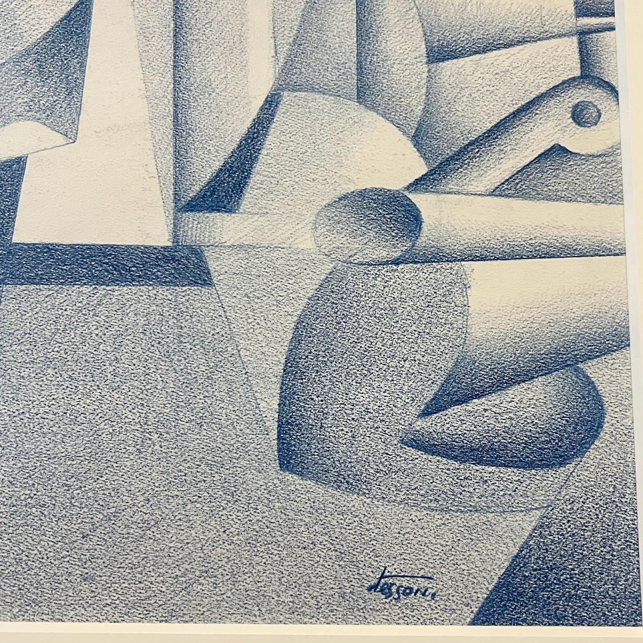 Georges Tesson Airbrush Composition Lithograph Print