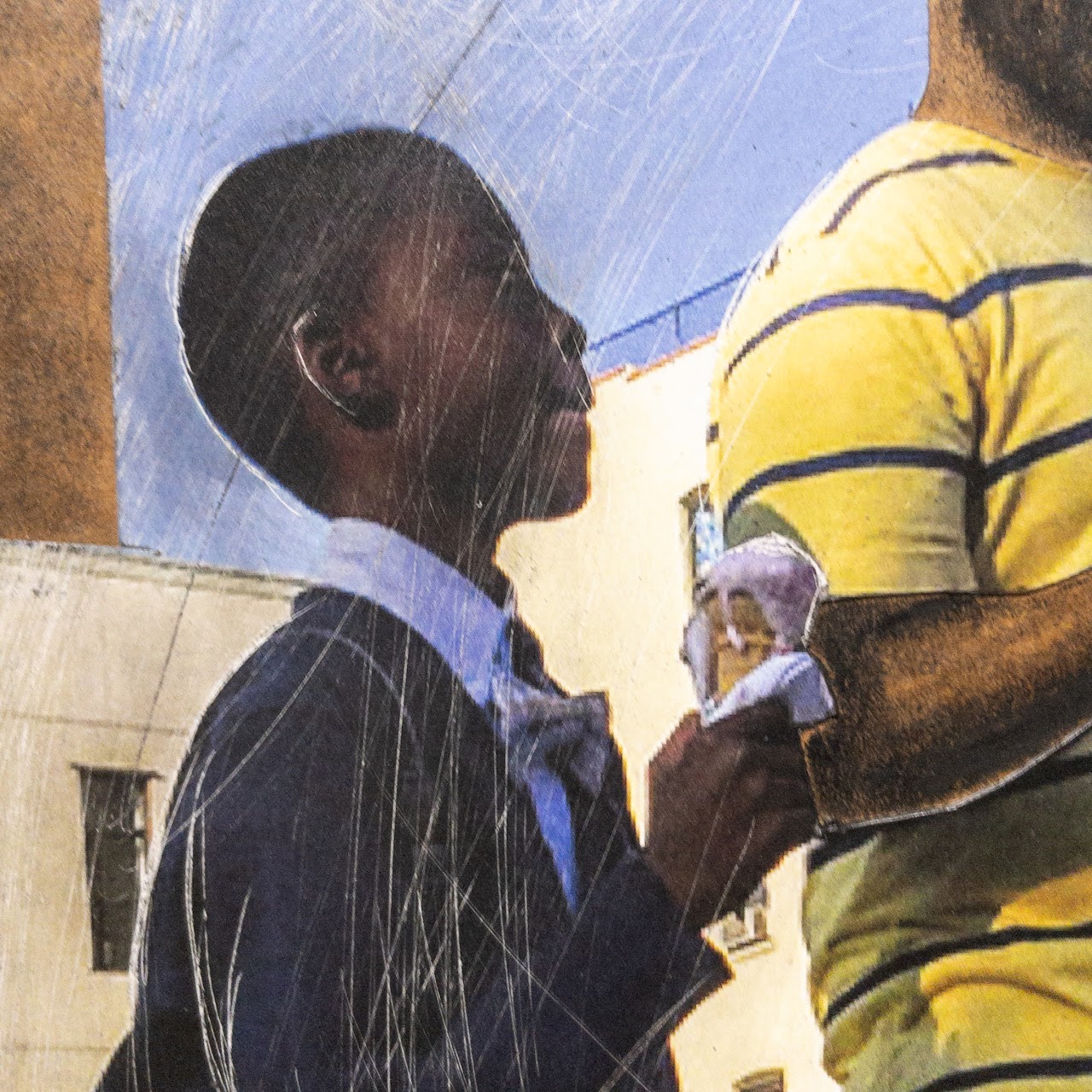 Dareece Walker 'Black Fathers Matter: After School Special' Pastel Drawing